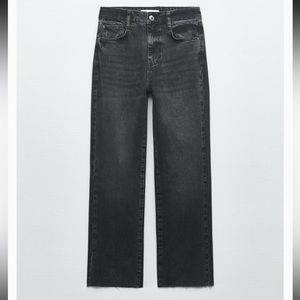Zara high waisted straight leg jeans